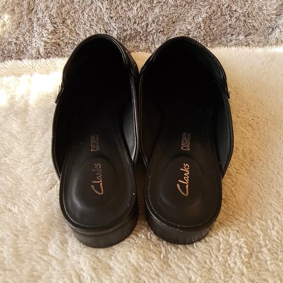 Clarks Women's Pure Cushion Plus Leather Slip On Mules Size 8.5M Studded Black‎ - Picture 4 of 6
